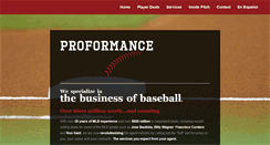 Desktop Screenshot of proformancebaseball.com